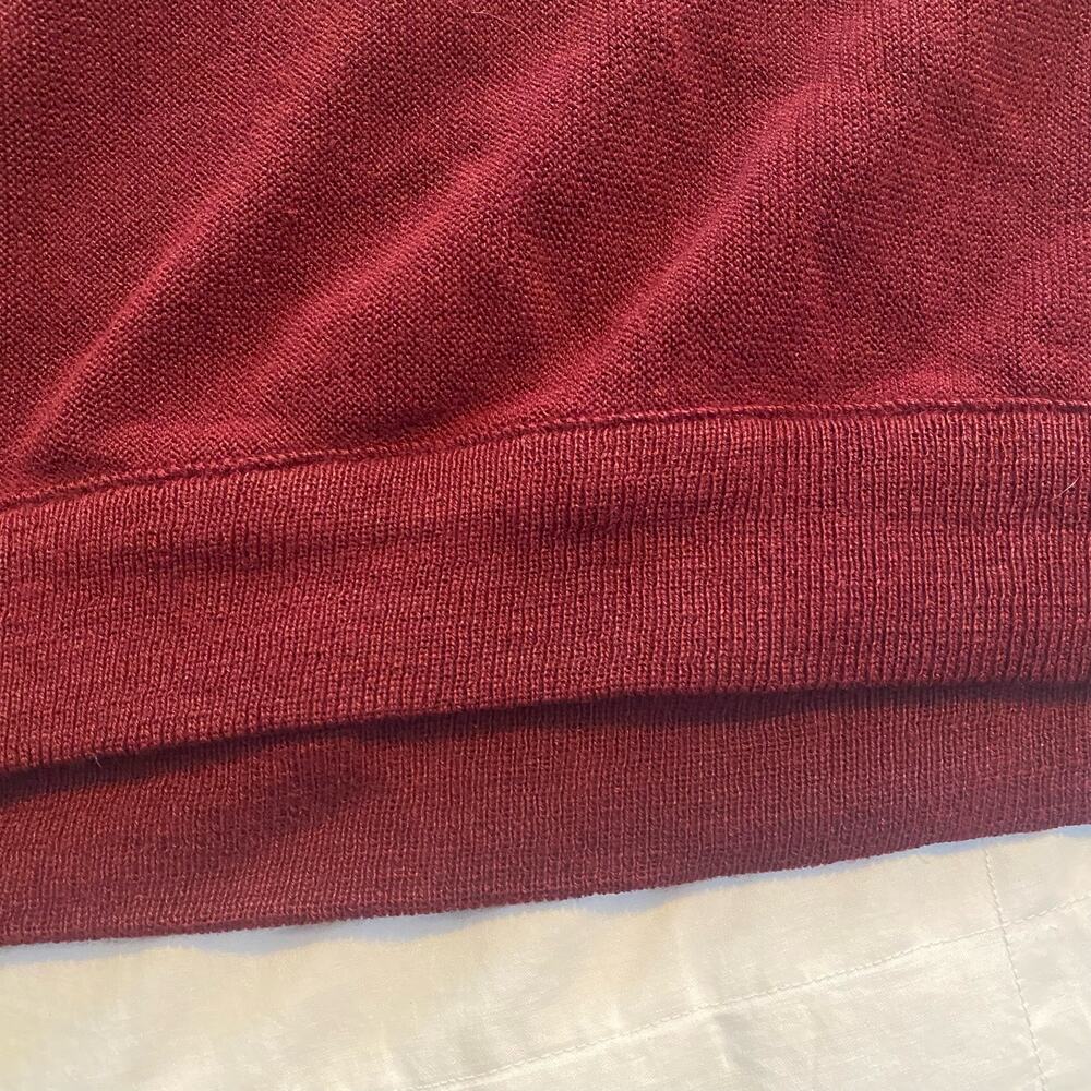 Vintage Sweater The Fox XL Burgundy Applique Logo Made in USA JCPenney - Picture 13 of 14
